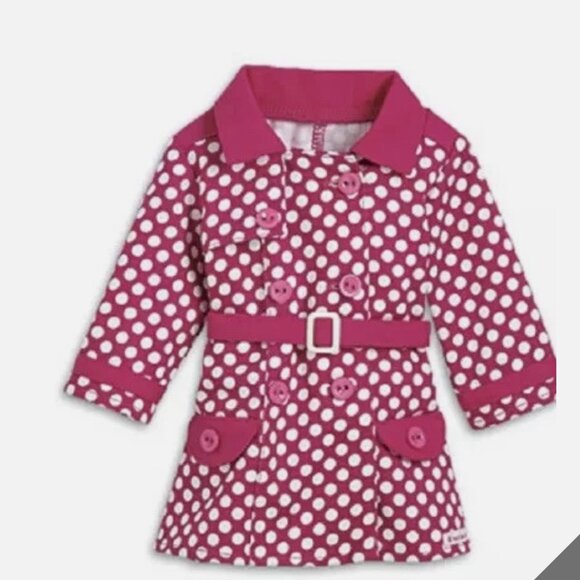 *American Girl* - Truly Me - Flamingo Dress/Sandals + Rainy Day Coat  - RETIRED. - Picture 8 of 9